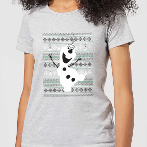 Disney Frozen Olaf Dancing Women's Christmas T-Shirt - Grey
