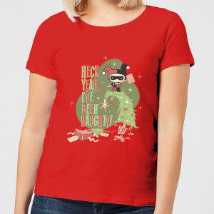 DC Heck Yeah I've Been Naughty! Women's Christmas T-Shirt - Red