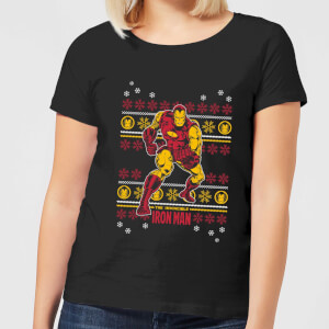 Marvel Iron Man Women's Christmas T-Shirt - Black