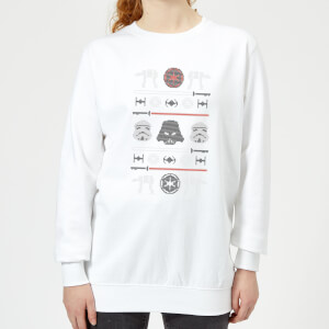 Star Wars Imperial Knit Women's Christmas Sweatshirt - White