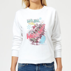 DC Ho Ho Whoaaaaaaa Women's Christmas Sweatshirt - White