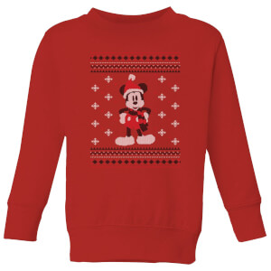 Disney Mickey Scarf Kids' Christmas Sweatshirt - Red