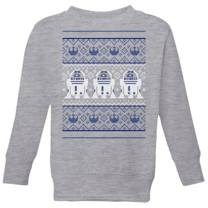 Star Wars R2-D2 Knit Kids' Christmas Sweatshirt - Grey