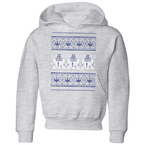 Star Wars R2-D2 Knit Kids' Christmas Hoodie - Grey