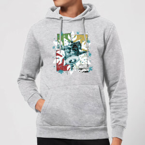 Marvel Black Widow Captain America Christmas Hoodie - Grey
