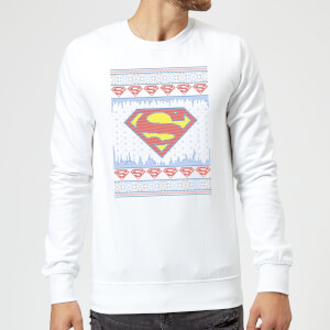 DC Supergirl Knit Christmas Sweatshirt - White