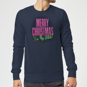 National Lampoon Merry Christmas (Kiss My @$$) Christmas Sweatshirt - Navy