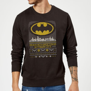 DC Seasons Greetings From Gotham Weihnachtspullover - Schwarz