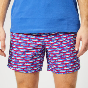 Vilebrequin Men's Moorea Fish Print Swim Shorts - Gooseberry Red