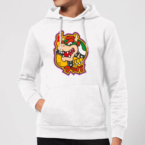 Nintendo Super Mario Bowser Kanji Hoodie - White