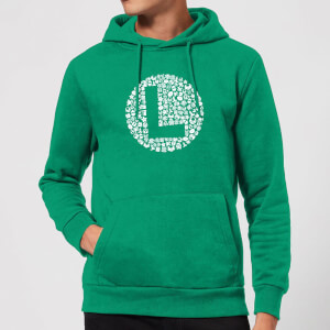 Nintendo Super Mario Luigi Items Logo Hoodie - Kelly Green