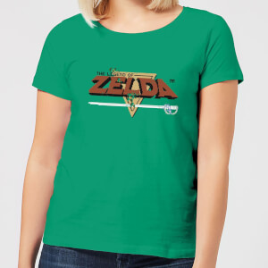 Nintendo The Legend Of Zelda Retro Logo Women's T-Shirt - Kelly Green