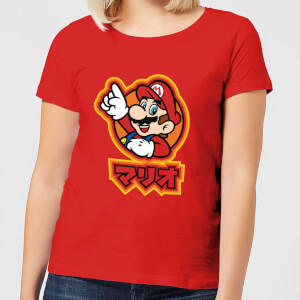Nintendo Super Mario Kanji Women's T-Shirt - Red