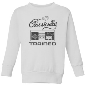 Nintendo Super Mario Retro Classically Trained Kid's Sweatshirt - White