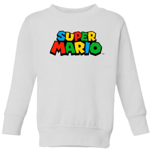 Nintendo Super Mario Colour Logo Kid's Sweatshirt - White