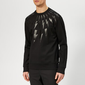 Neil Barrett Men's Bolt Fairisle Sweatshirt - Black