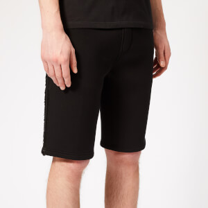 Neil Barrett Men's Double Nastro Sweat Shorts - Black/Black