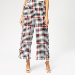 MSGM Women's Jacquard Dog Tooth Trousers - Black