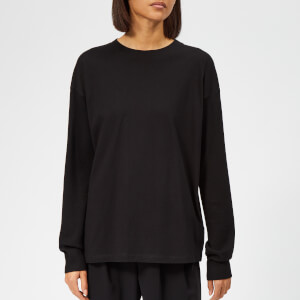 MM6 Maison Margiela Women's Long Sleeve T-Shirt with Logo Back - Black/Black