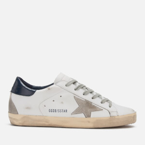 Golden Goose Deluxe Brand Women's Superstar Leather Trainers - White/Blue/Cream