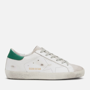 Golden Goose Deluxe Brand Women's Superstar Trainers - White Green Skate