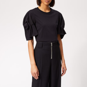 Victoria, Victoria Beckham Women's Puff Sleeve T-Shirt - Midnight