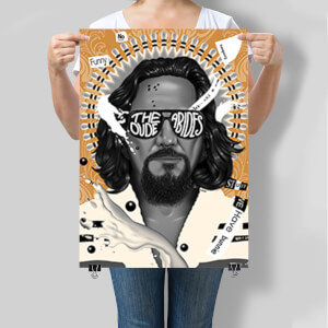 Serigrafía El Gran Lebowski 20.º Aniversario "The Dude Abides" (Variante) - Ed. Limitada Exclusiva Zavvi