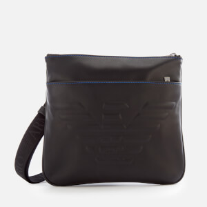 Emporio Armani Men's Flat Messenger Bag - Black