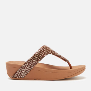 FitFlop Women's Lottie Chain Print Toe Post Sandals - Bronze