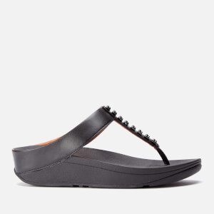 FitFlop Women's Fino Treasure Toe Post Sandals - Black