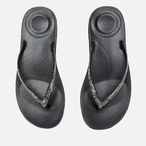 FitFlop Women's iQushion Sparkle Flip Flops - Black