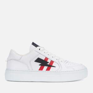 Neil Barrett Men's Modernist Basket Low Top Trainers - White/Red/Black