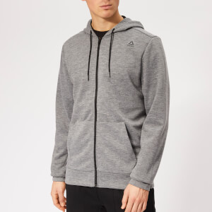 Reebok Men's Wor Mel Double Knit Full Zip Hoodie - Grey Heather