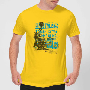 Surf City Men's T-Shirt - Yellow