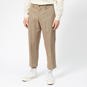 YMC Men's Hand Me Down Pin Check Trousers - Brown