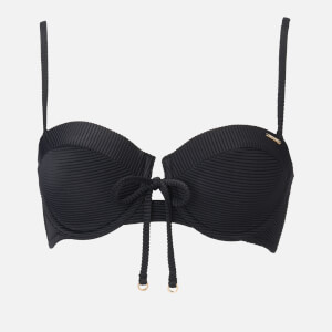 Superdry Women's Alice Textured Cupped Bikini Top - Black