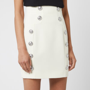 Balmain Women's Short High Waist Skirt - Natural