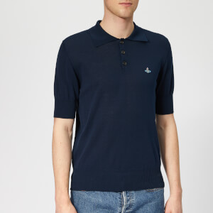 Vivienne Westwood Men's Classic Knit Polo Shirt - Navy