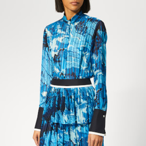 Victoria, Victoria Beckham Women's Grandad Shirt - Blue