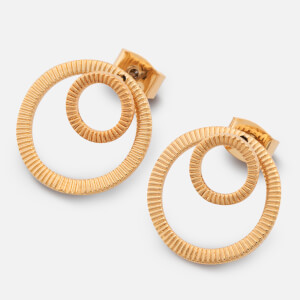 Whistles Women's Textured Double Circle Earrings - Gold
