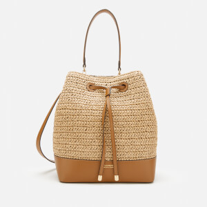Lauren Ralph Lauren Women's Crochet Straw Debby Drawstring Bag - Natural