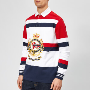 Polo Ralph Lauren Men's Newport Large Crest Rugby Shirt - Rl 2000 Red Multi
