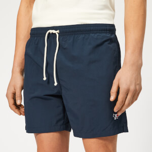 Maison Kitsuné Men's Tricolor Fox Swim Shorts - Navy