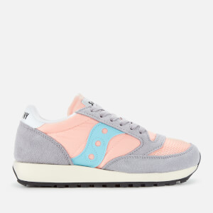 Saucony Women's Jazz Original Vintage Trainers - Peach/Grey/Blue