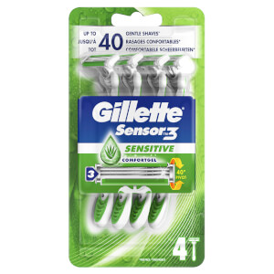 Sensor3 Sensitive Men's Disposable Razors – 4 Count