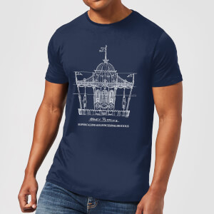 Mary Poppins Carousel Sketch Men's T-Shirt - Navy