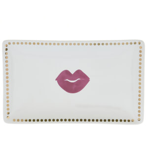 Candlelight Soap Dish Lips with Gold Dots