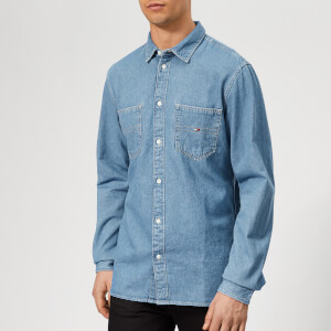 Tommy Jeans Men's Denim Pocket Shirt - Mid Indigo