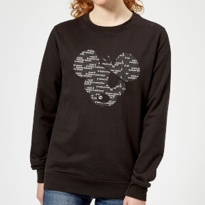 Danger Mouse Word Face Women's Sweatshirt - Black