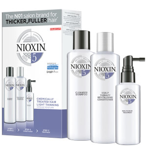 NIOXIN 3-Part System 5 Loyalty Kit for Chemically Treated Hair with Light Thinning